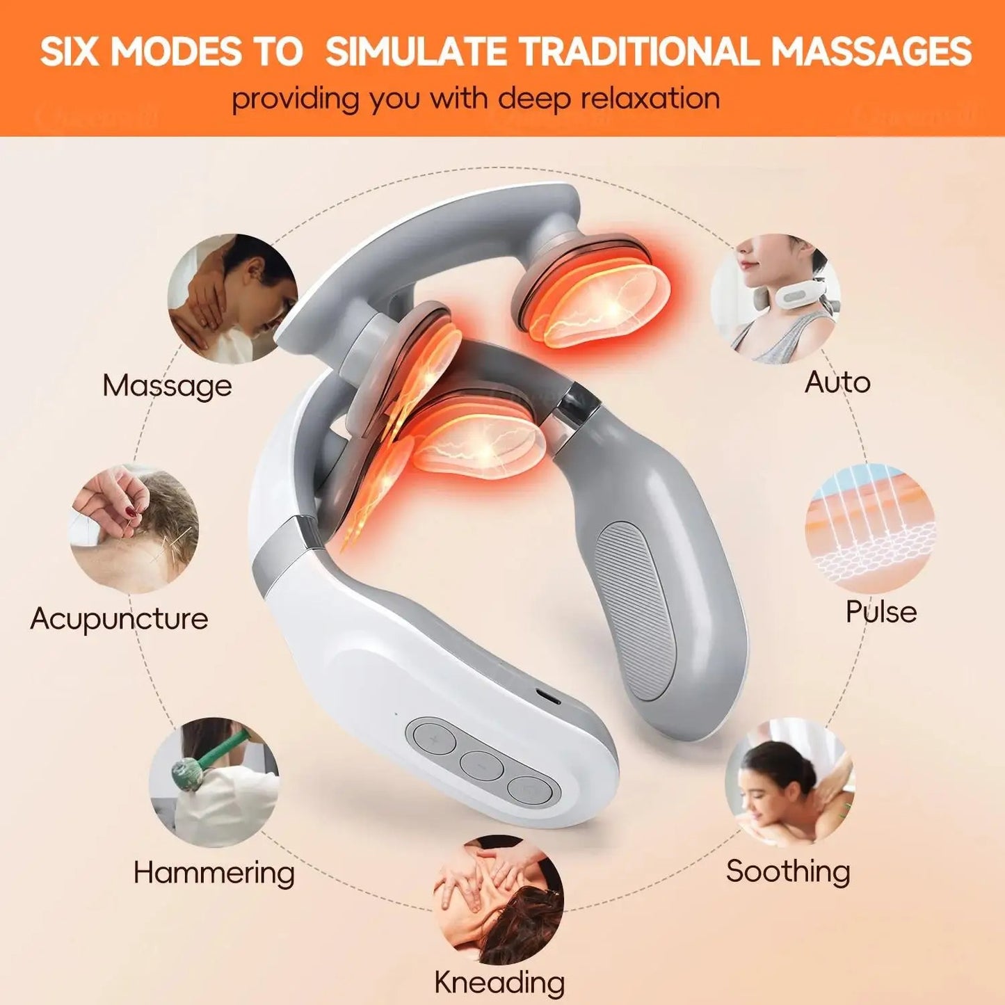 4-head Cervical Neck Massager