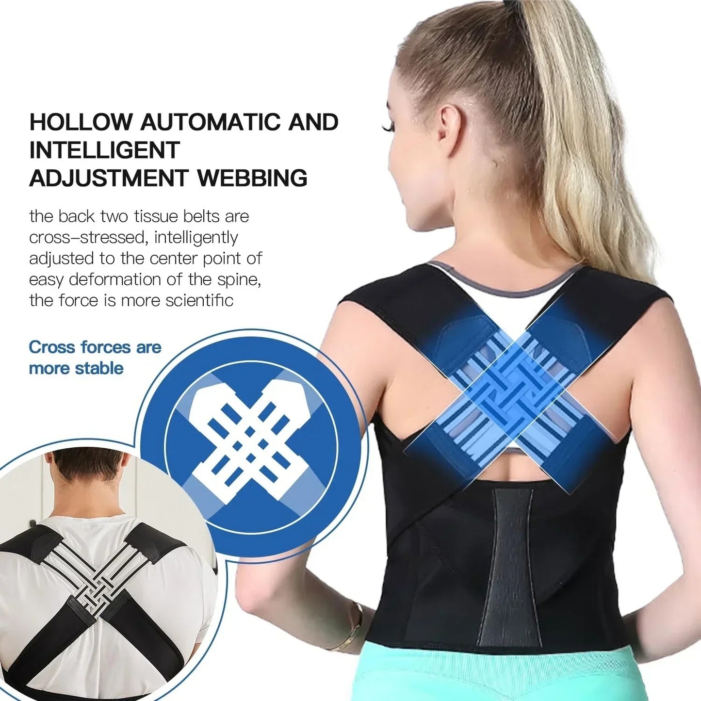 Cross Mesh Back Posture Corrector