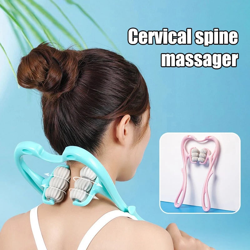 Six-Wheel Manual Neck Massager