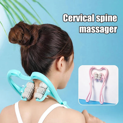 Six-Wheel Manual Neck Massager